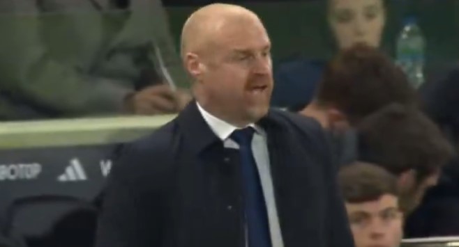 Fans spotted Sean Dyche venting his frustration at the decision with an X-rated reaction