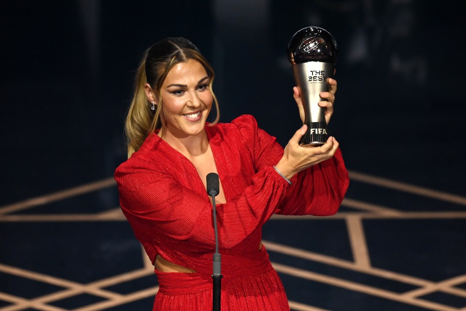 Mary Earps was named best women’s goalkeeper at the awards show