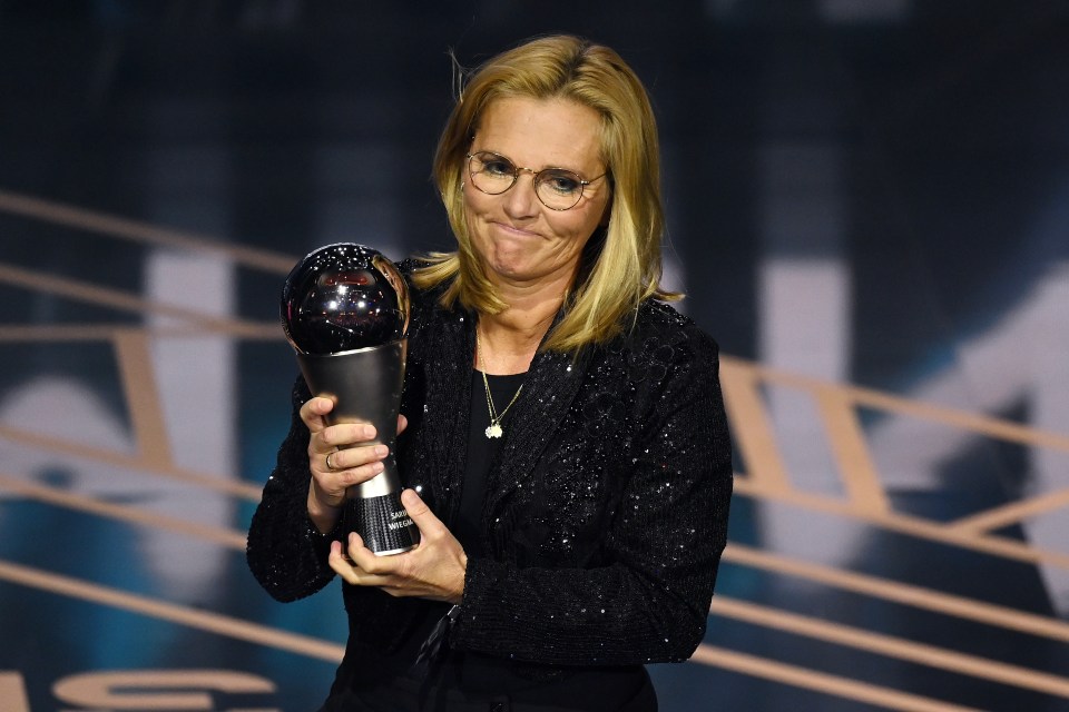 Lionesses manager Sarina Wiegman also picked up the best women’s coach award