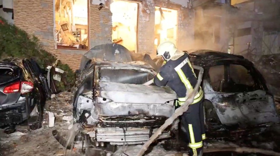 Nearby cars and houses were also badly affected in the blasts