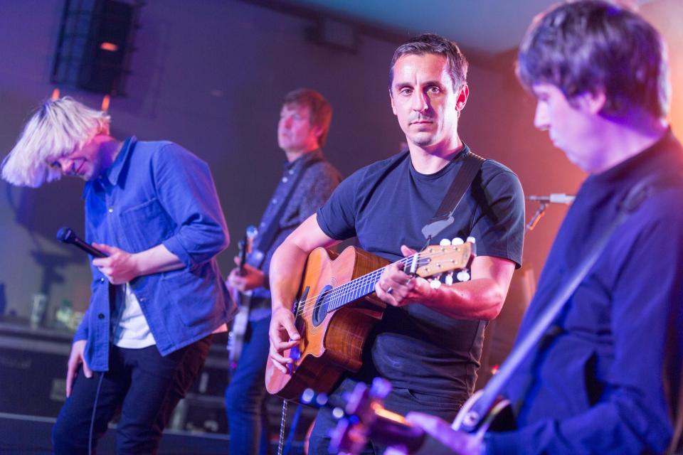 Gary Neville played with The Charlatans in 2015