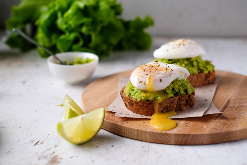 Eggs and avocado on toast is a perfect way to start a hangover day