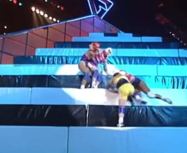 She snapped all her knee ligaments during a contest on the infamous pyramid game