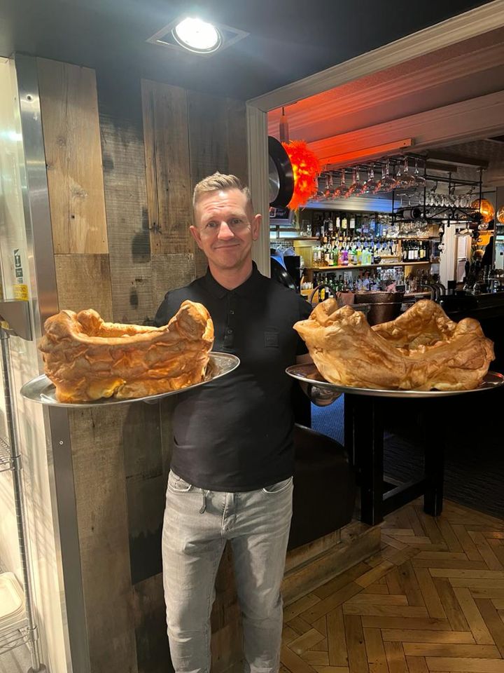 Chris Allen says diners are gobsmacked when they see the Bulls Head’s signature Yorkies