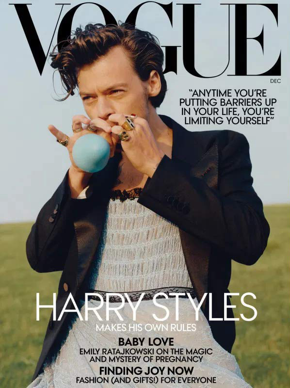 Harry was the first man to appear alone on the cover of American Vogue