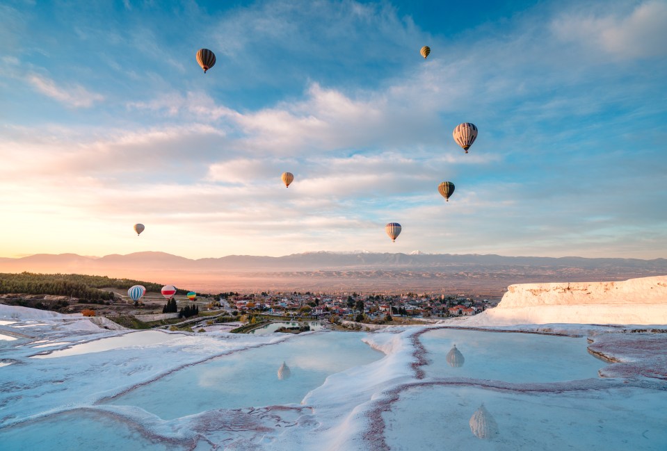 Hot air balloons are a popular way to explore the town and its sights