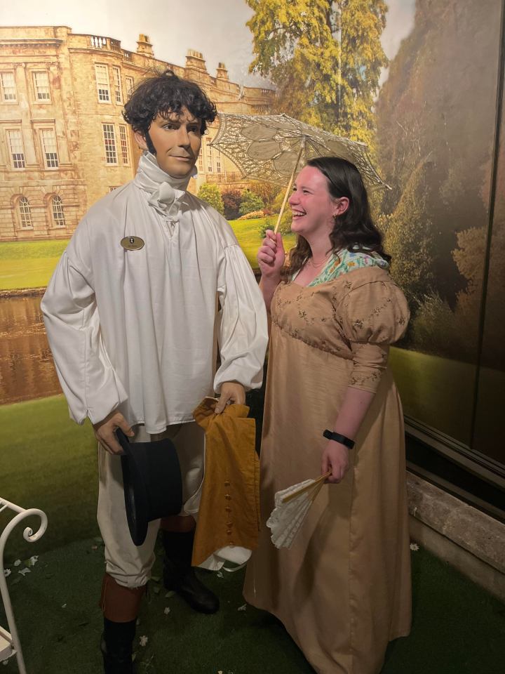 Make sure to fancy dress to pose for photos next to a waxwork Mr Darcy