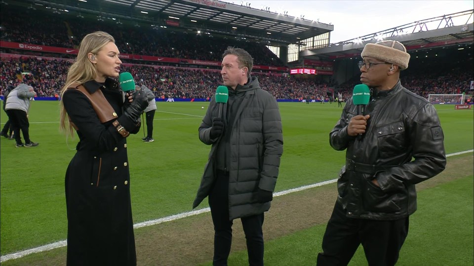 The presenter was at Anfield covering Liverpool's win over Norwich