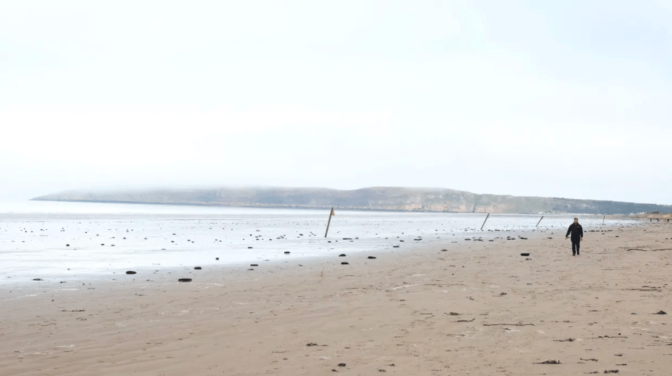 The holiday park is right on the beach