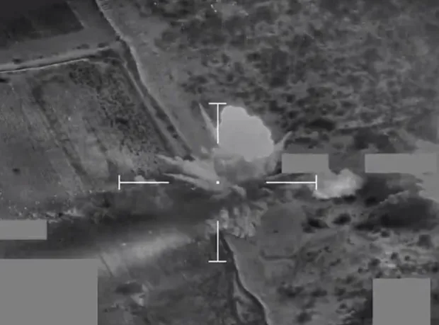 The moment an RAF Typhoon launched a precision strike on a Houthi military target in Yemen