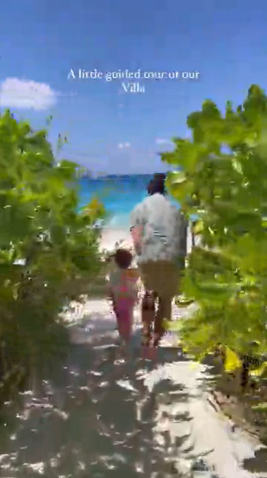 Ben and Aura headed straight to the beach from their garden