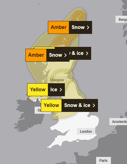 Fresh warnings have been issued for snow in the UK