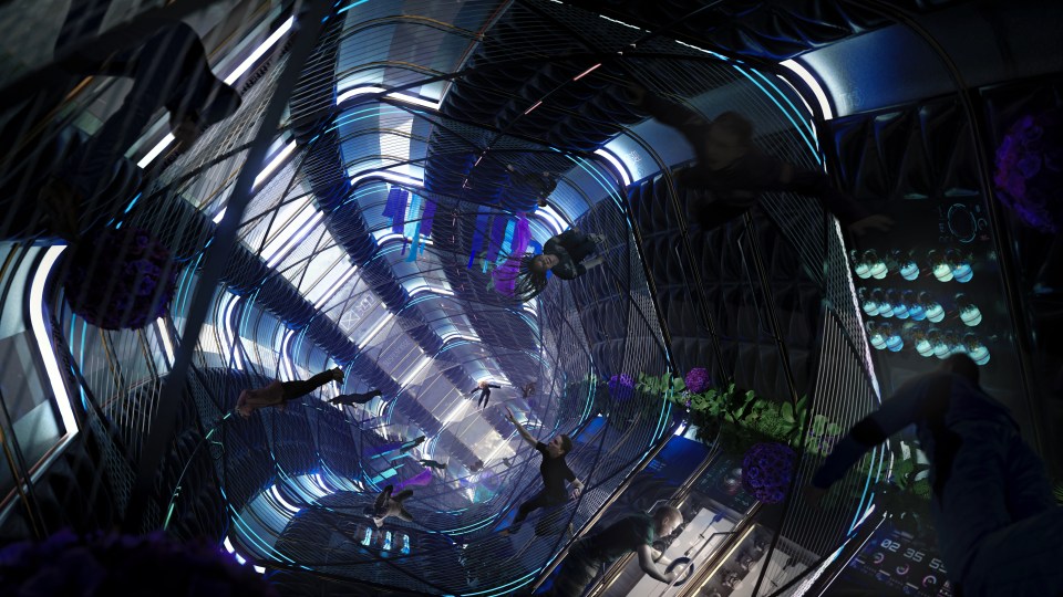 Once in space, visitors would have the opportunity to experience zero gravity tunnels like this