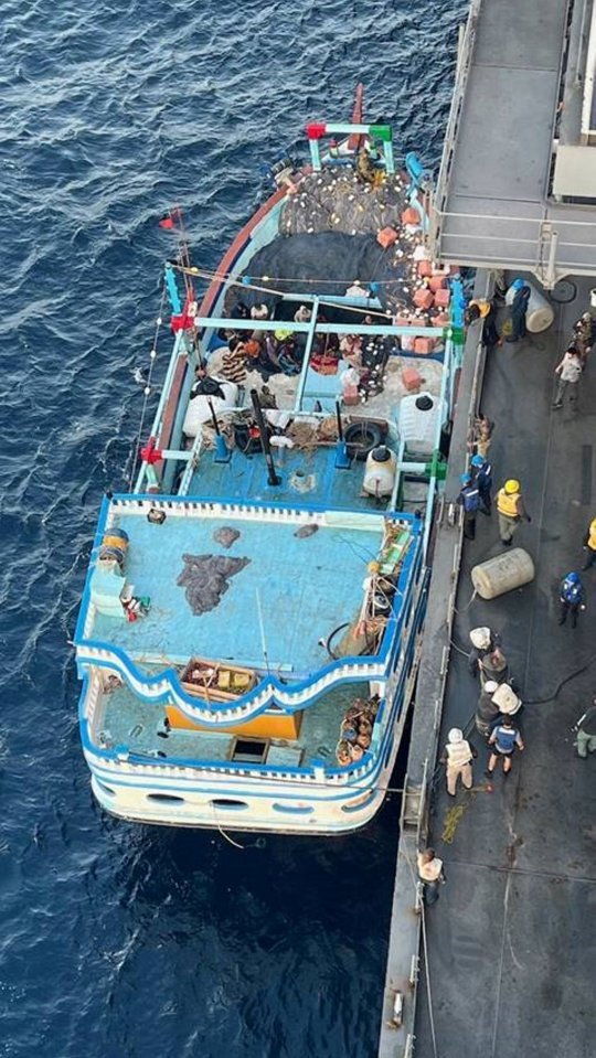 The SEALs were trying to board the vessel when one fell into the sea