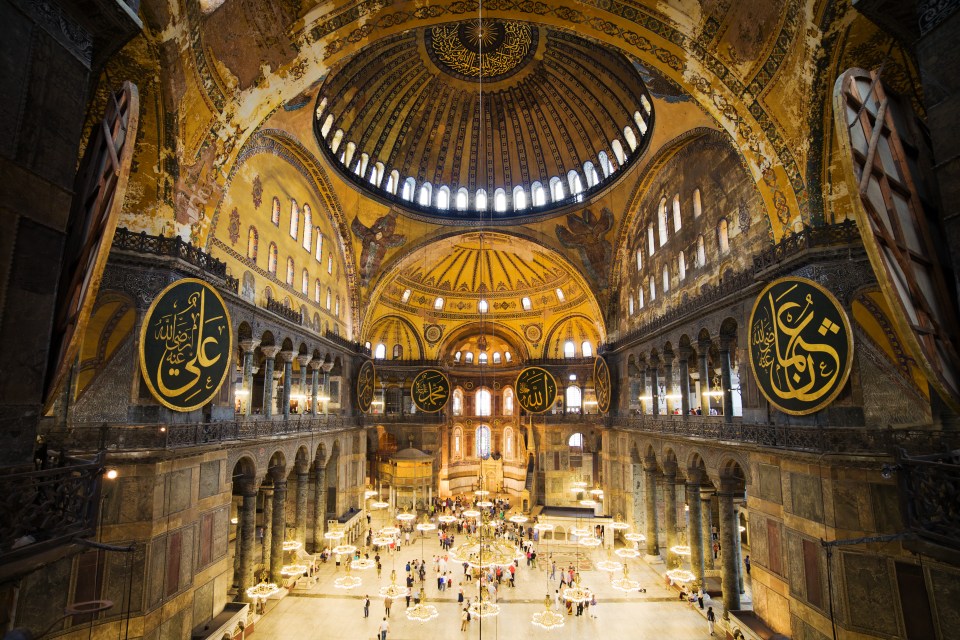 The Hagia Sophia is one of the most popular attractions in Turkey