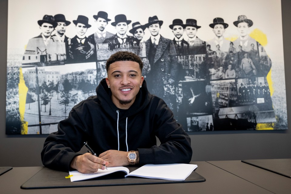 Sancho sealed a loan switch from Manchester United