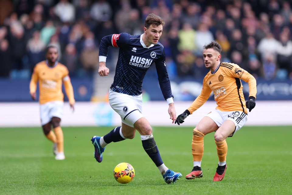 Dyer watched on as Millwall were beaten by Leicester in the FA Cup