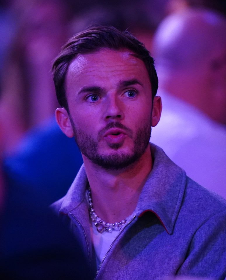 Tottenham star James Maddison was an interested spectator at the Ally Pally