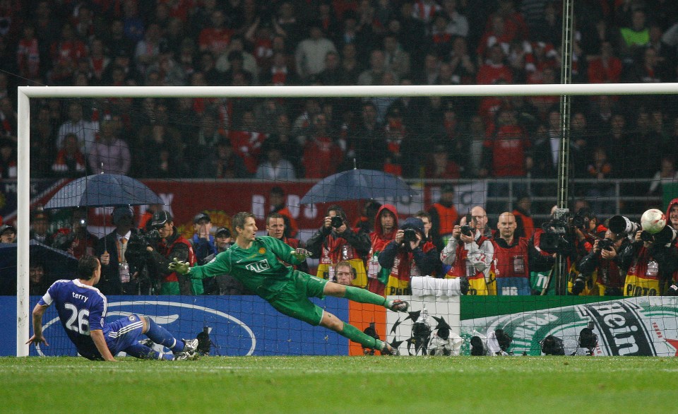 John Terry slipped at the worst possible time as Man Utd went on to defeat his Chelsea team in the 2008 champions League final shootout