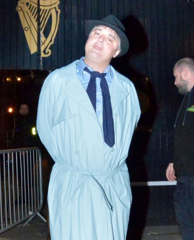 Pete Doherty was all Inspector Gadget vibes in this blue trench coat