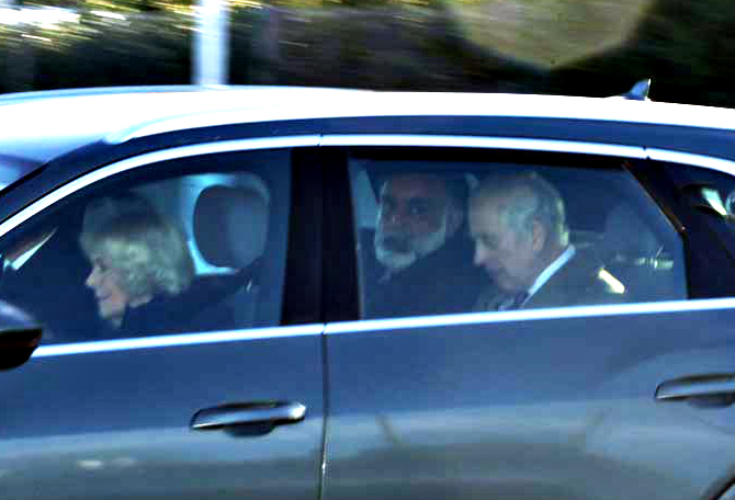 King Charles and Queen Camilla were spotted leaving his private home Birkhall in Aberdeenshire