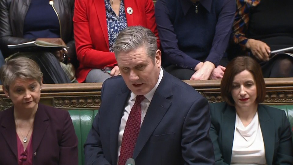 Labour leader Sir Keir Starmer speaks during Prime Minister’s Questions in the House of Commons