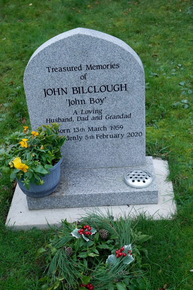 Tracy Bilclough promised John, who died in 2020 aged 60, the Three Lions emblem would mark his grave