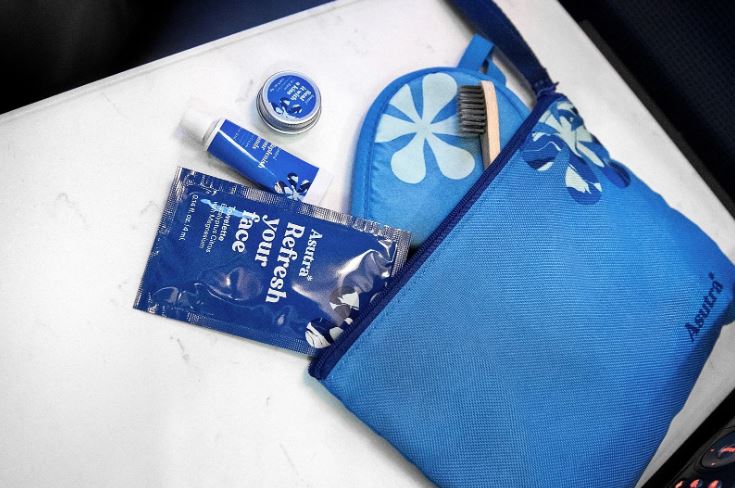 Long-haul premium passengers are often gifted sleepy-time amenities