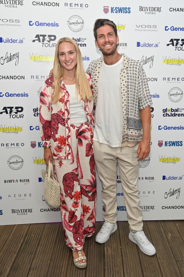 Louise Jacobi and Cameron Norrie attending the Wimby Wednesday annual fundraiser at Neverland, London on June 26, 2024