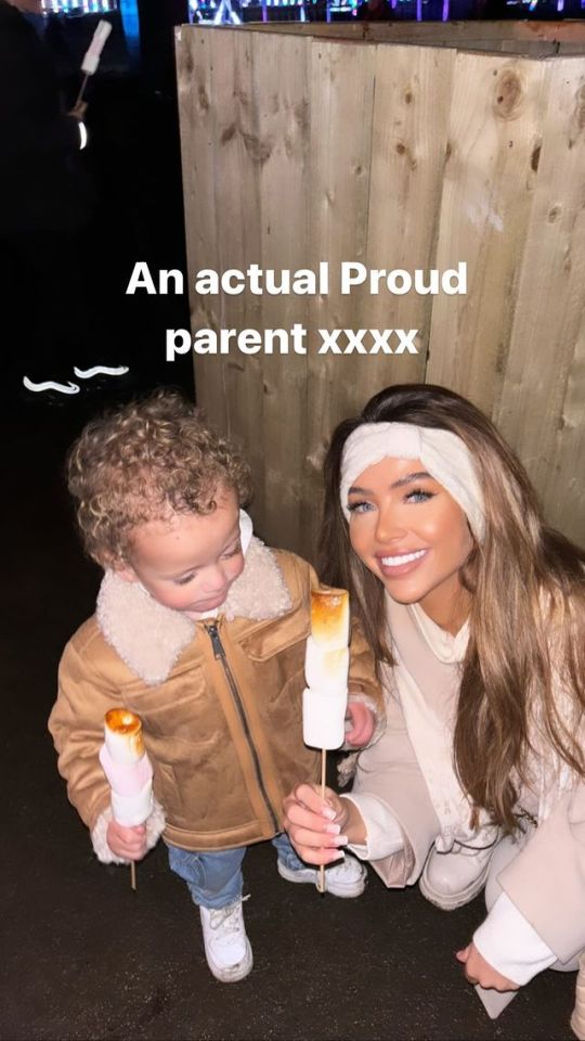 Chloe Elizabeth made a dig at her ex as she posted a picture with their child