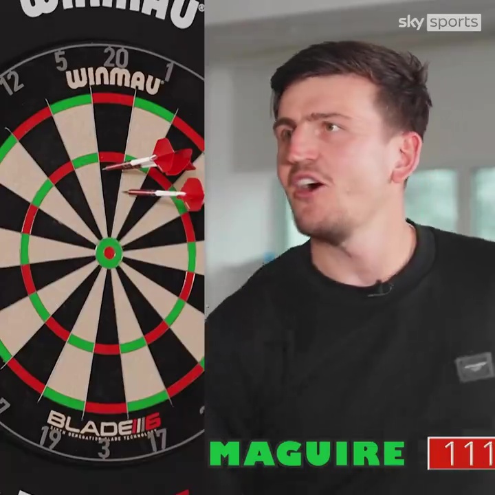 Fans reckon Harry Maguire could have a career in darts