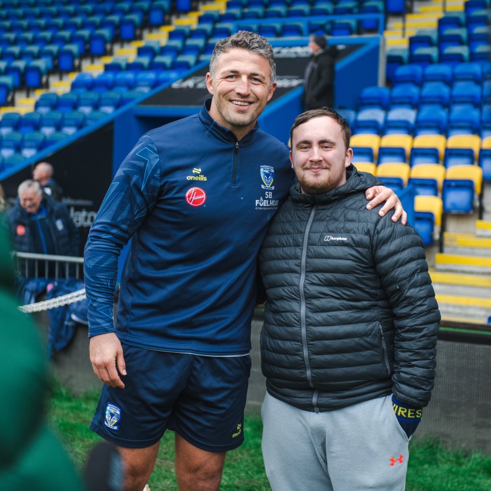 Darts sensation Luke Littler met his rugby league heroes on Friday