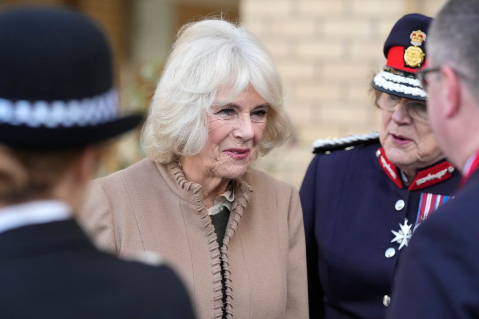 Queen Camilla put on a brave face at a charity visit this morning