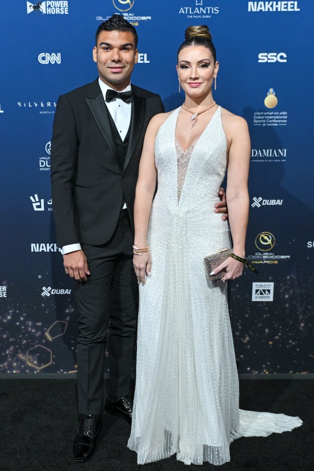 Manchester United star Casemiro headed to the event with his wife Anna Mariana