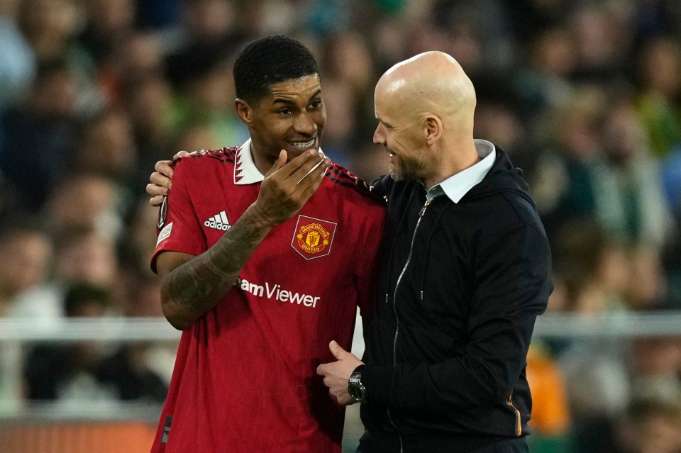 Manager Erik ten Hag previously held Marcus Rashford in high regard