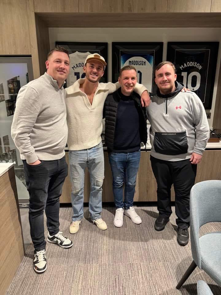 Foulds took Littler and fellow darts player Chris Dobey to a Spurs game with James Maddison