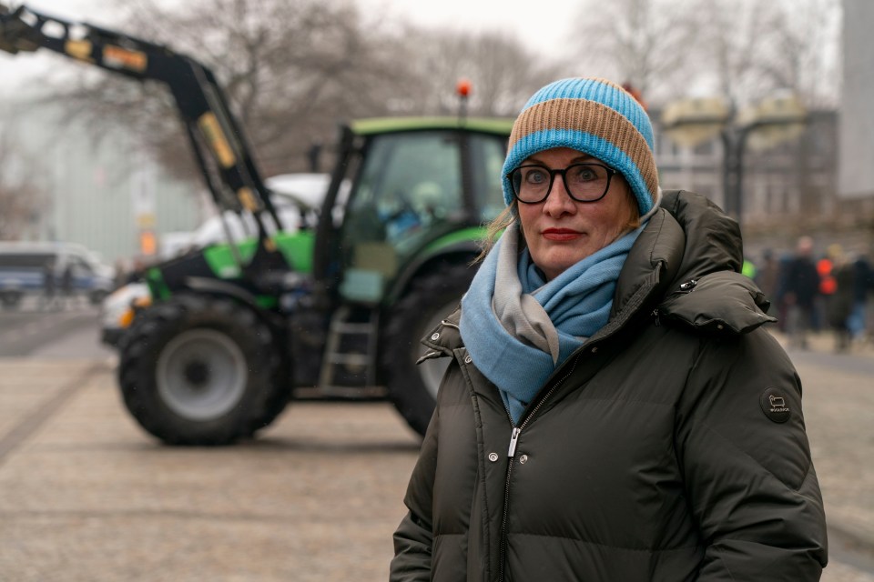 Sonja Markgraf, from the Rural People of Lower Saxony group, also helped to organise the tractor protest