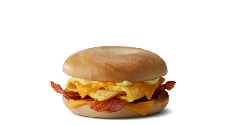 Mcdonald's Bacon, Egg & Cheese Bagel Breakfast Sandwich