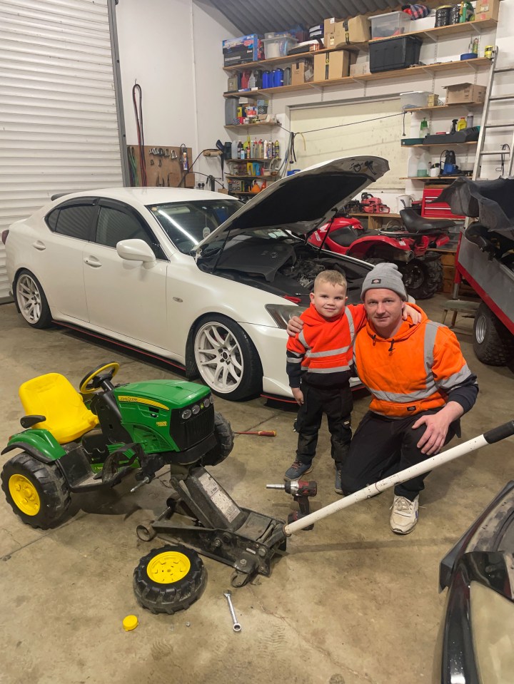 Stephen nurtured his son's love for working in the family garage from the age of two