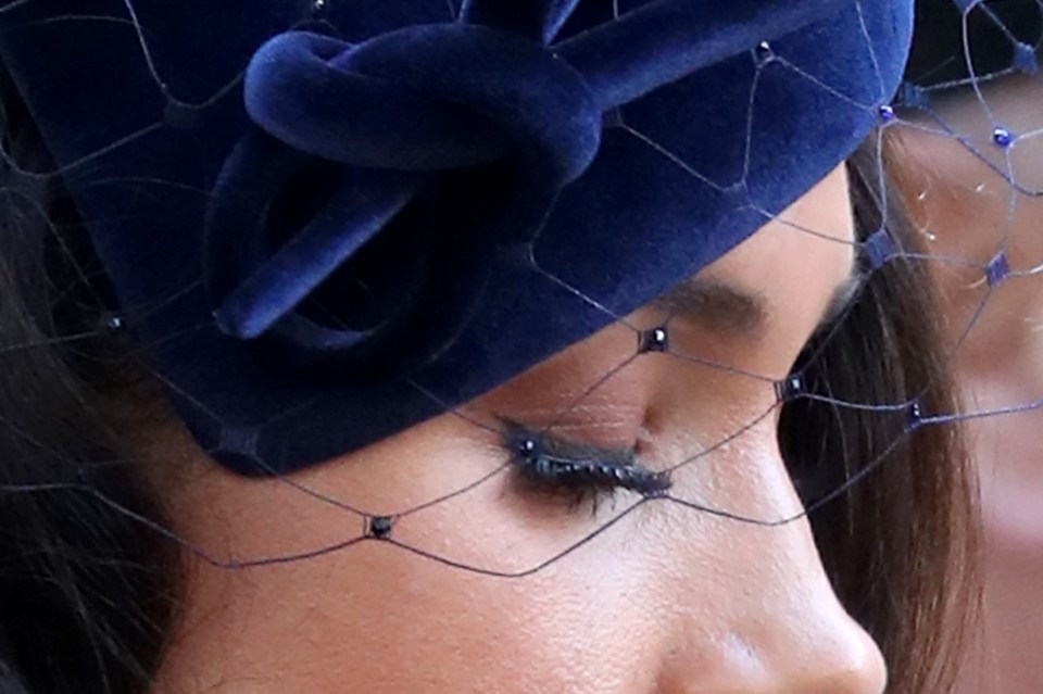 Some royal fans speculated that Meghan was wearing false lashes to the 2019 Remembrance Day service