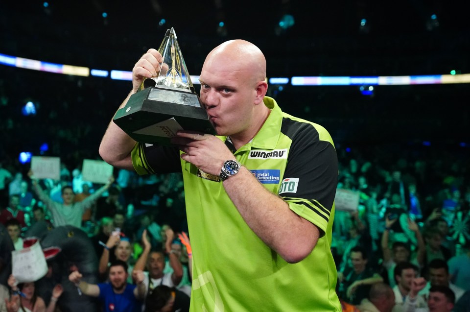 He stopped the run of Michael van Gerwen who has won the Premier League Darts a record SEVEN times - in 2013, 2016, 2017, 2018, 2019, 2022 and 2023