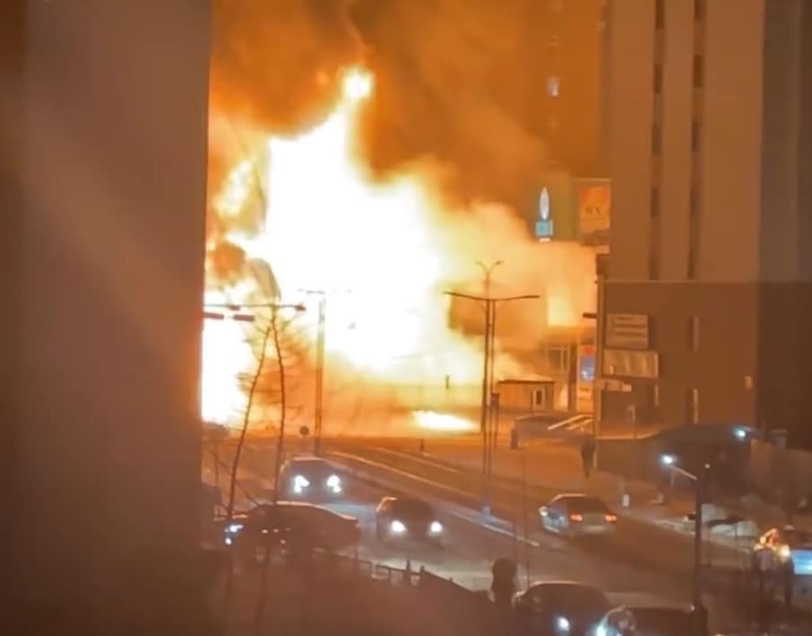 The tanker burst into flames after a crash in Ulaanbaatar, Mongolia