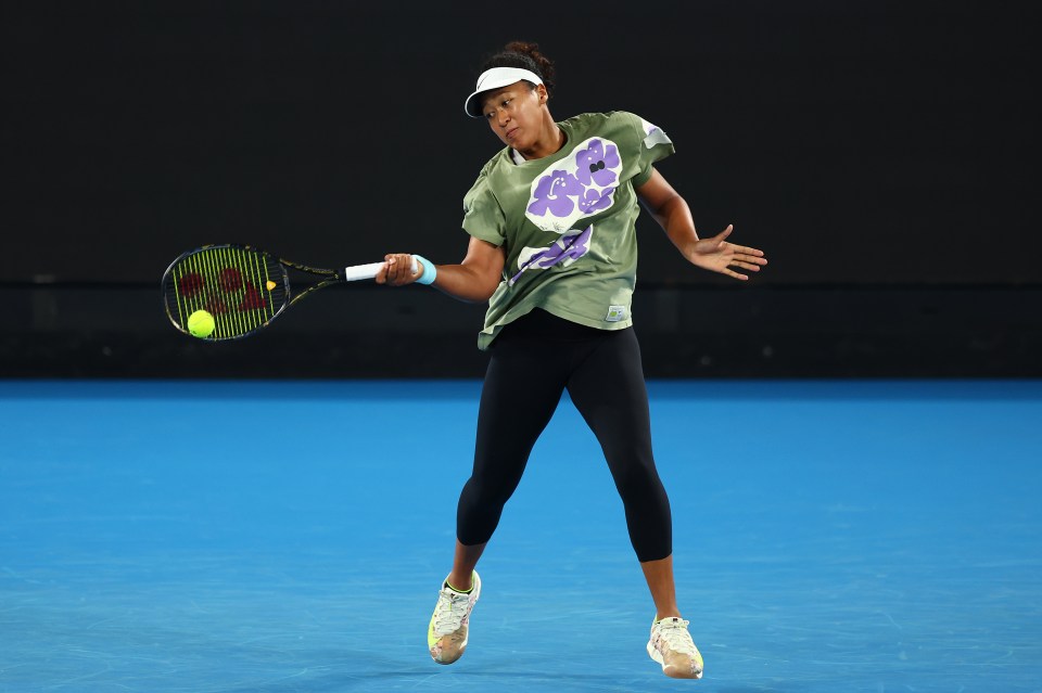 Four-time major champion Naomi Osaka has already been practising at Melbourne Park