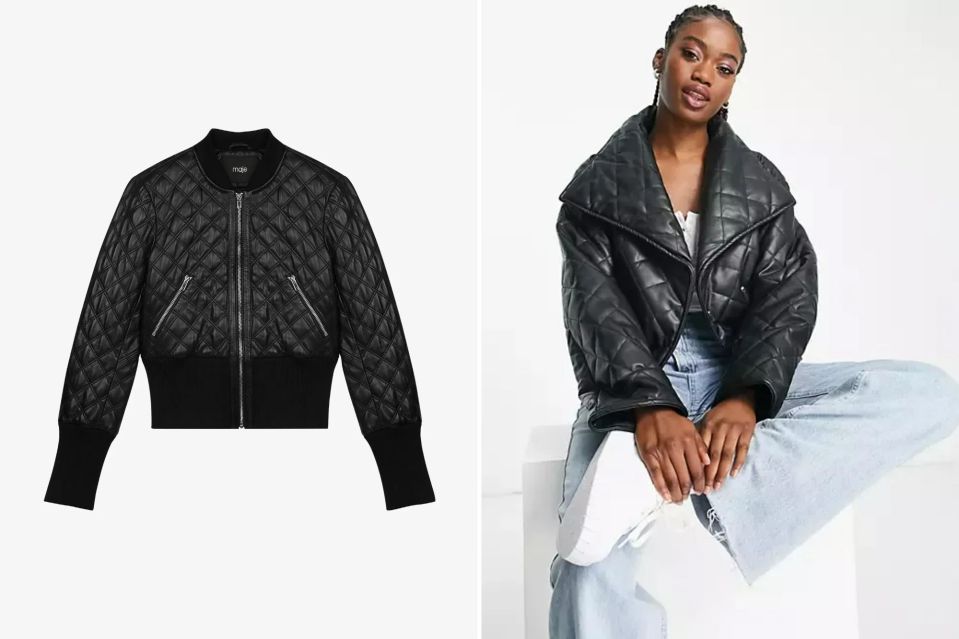 Maje bomber on the left, Asos version on the right