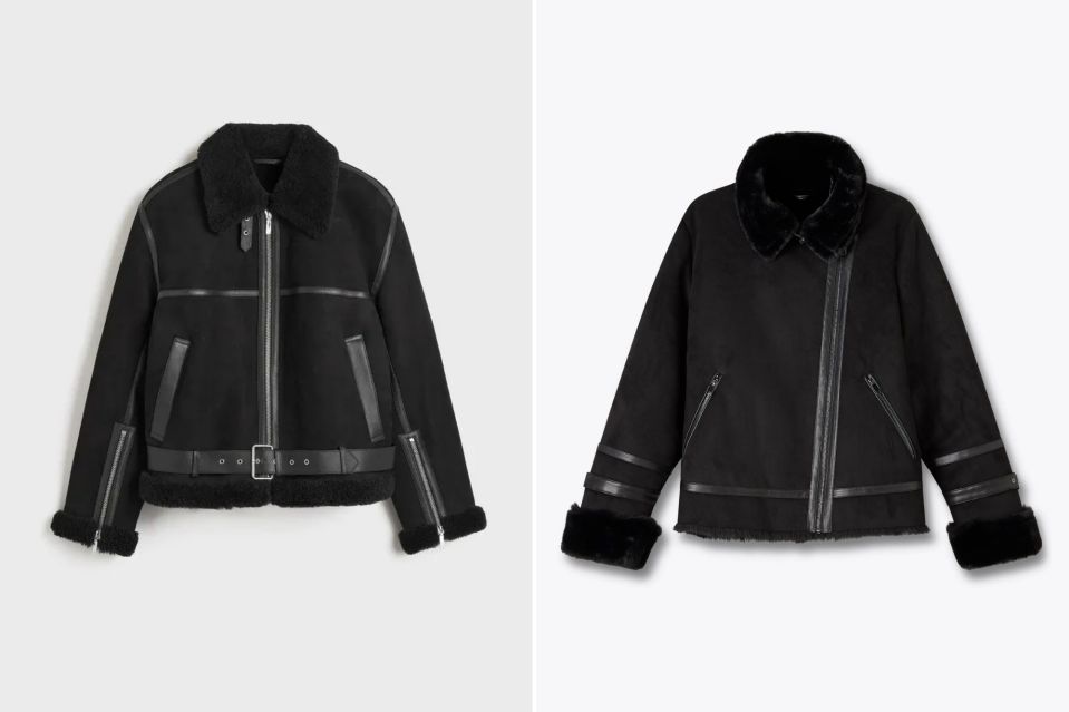 The Toteme jacket on the left and F&F's version on the right