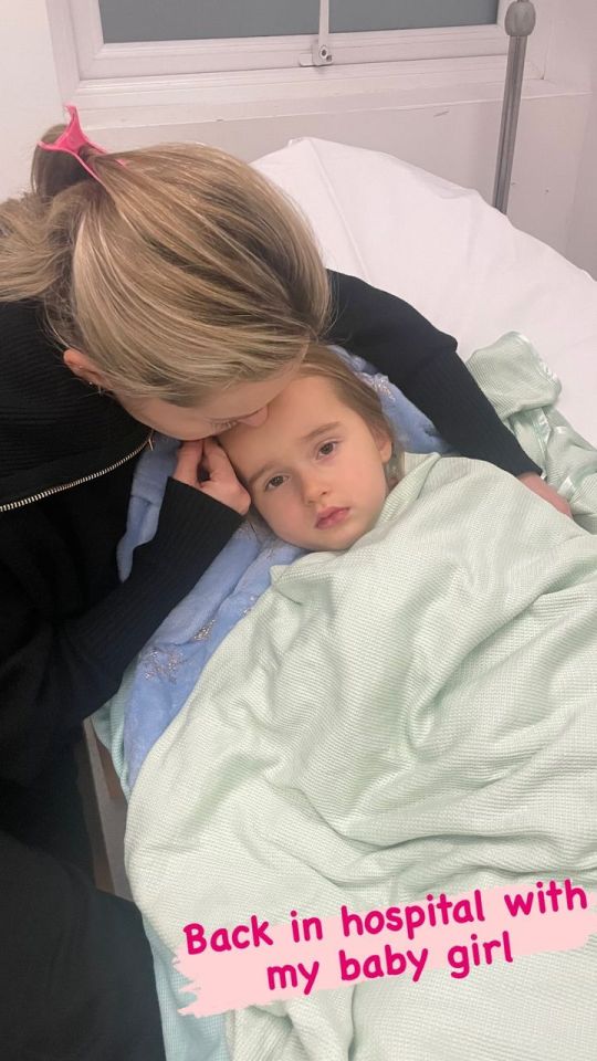 Ola and James Jordan's daughter Ella is 'back in hospital'