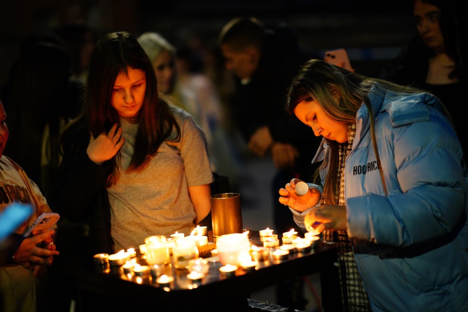 A vigil was held for the youngsters last night