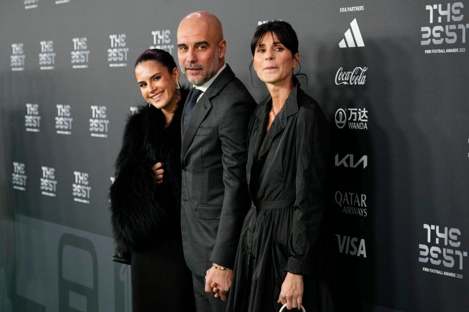 Maria was snapped alongside father Pep Guardiola and mother Cristina Serra