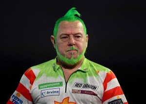  Wright had a full head of green hair and a green beard during the World Championships