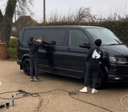 This stylish VW Transporter was washed from top to bottom by two enthusiastic young businessmen